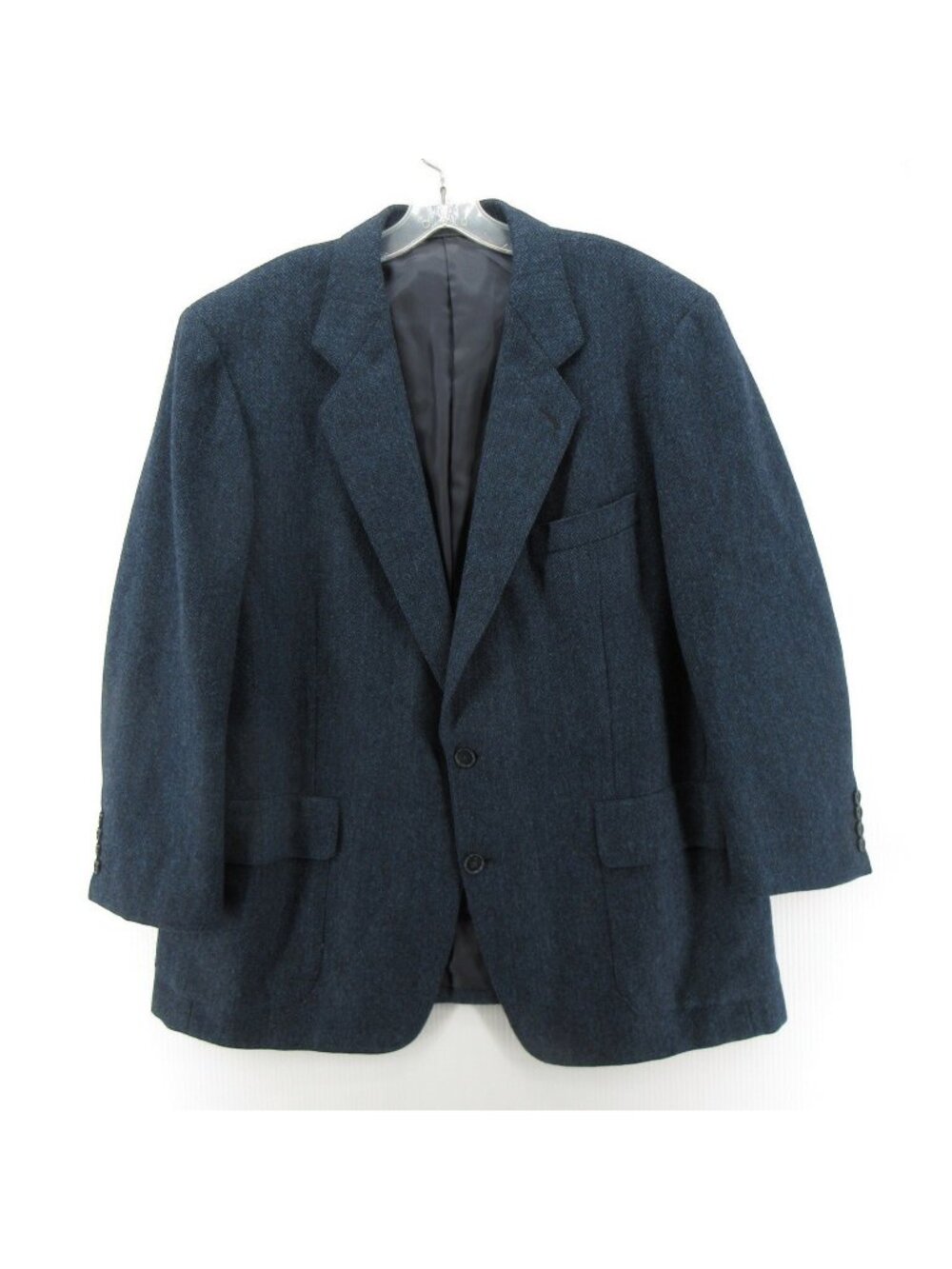 Ascot Chang Sport Coat 48 S Blazer Wool Tweed Bespoke Herringbone 90s*